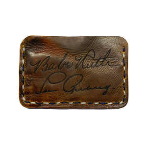 Teammates Collection! Babe Ruth & Lou Gehrig Slim Card Wallet